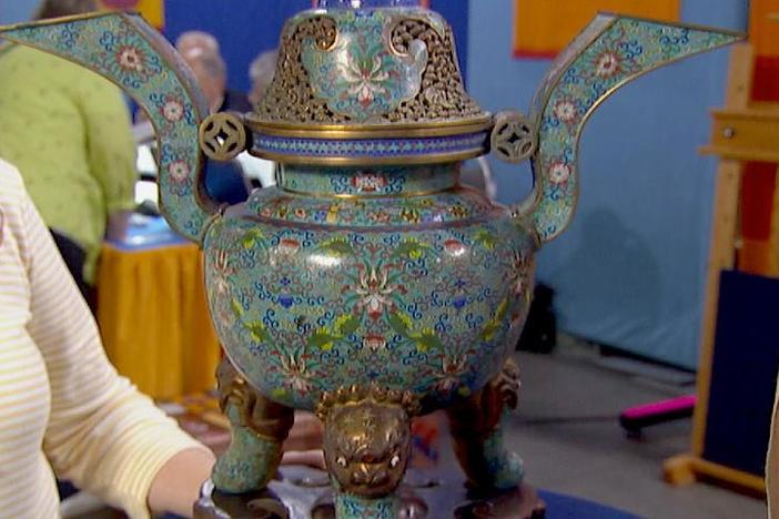 Appraisal: 19th-Century Chinese Cloisonné Vessel, from Detroit Hour 2.