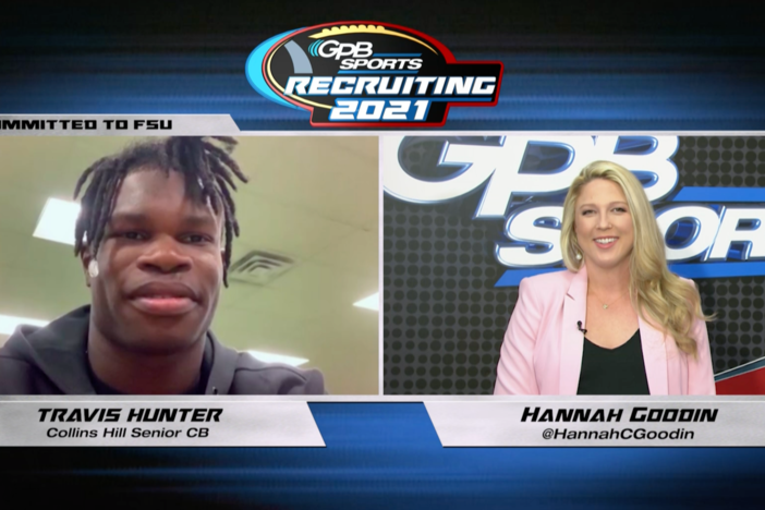GPB’s Hannah Goodin talks to Collins Hill CB Travis Hunter about his recruiting process.