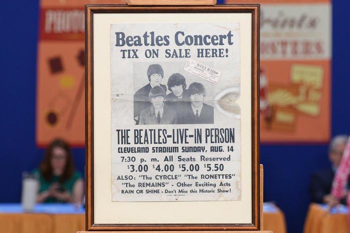 Appraisal: 1966 Beatles Concert Poster & Ticket, from Austin, Hour 3.