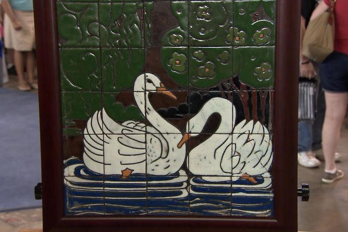 Appraisal: Tile Plaque, ca. 1920, from Junk in the Trunk 5, Hour 2.