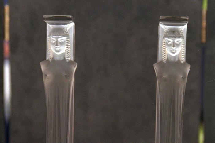 Appraisal: Lalique "Caryatide" Supports, ca. 1920, from Vintage New Orleans.