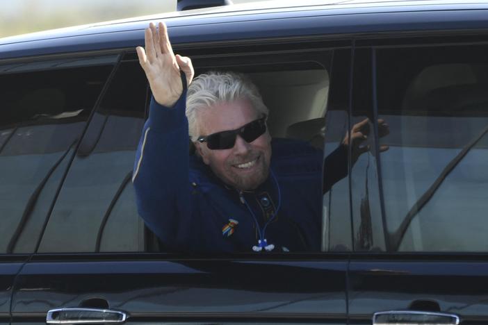 Space race: Richard Branson flies to space on Virgin Galactic