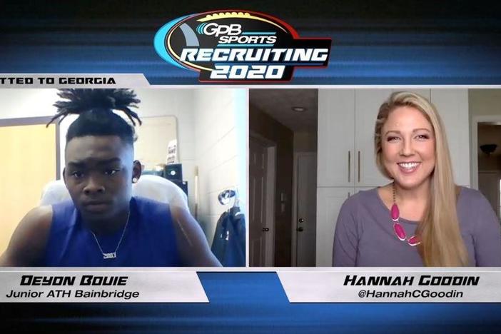 GPB’s Hannah Goodin interviews Bainbridge ATH Deyon Bouie about his recruiting process.