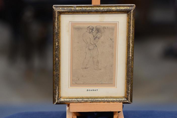 Appraisal: Georges Seurat Drawing, ca. 1875, from Albuquerqu, Hour 3.
