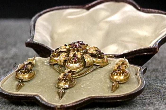 Appraisal: Gold & Topaz Jewelry Set, ca. 1835, from Vintage Rochester.