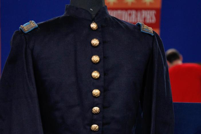 Appraisal: Civil War Uniform Group, Mat coat and pants, ca. 1864, from Cincinnati Hour 1.