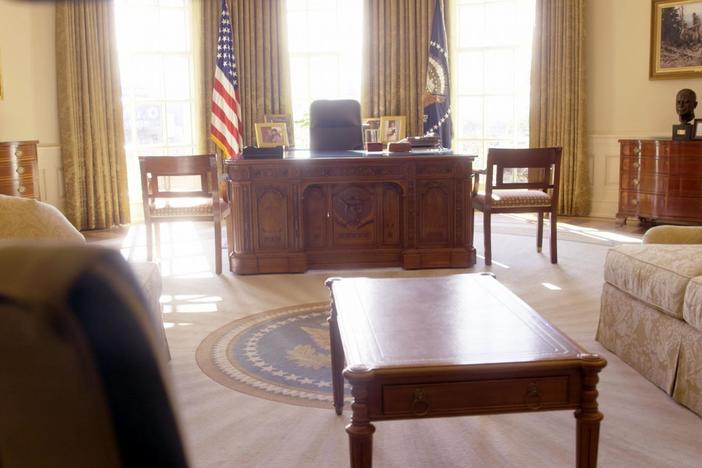 The President's iconic office is the Oval Office. 