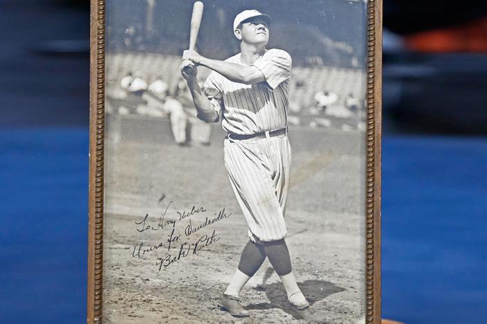 Appraisal: Babe Ruth Signed Photograph, ca. 1920, from Anaheim Hour 3.