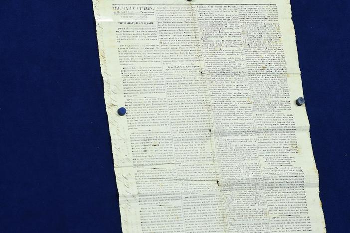 Appraisal: 1863 Vicksburg "The Daily Citizen" Wallpaper Edition