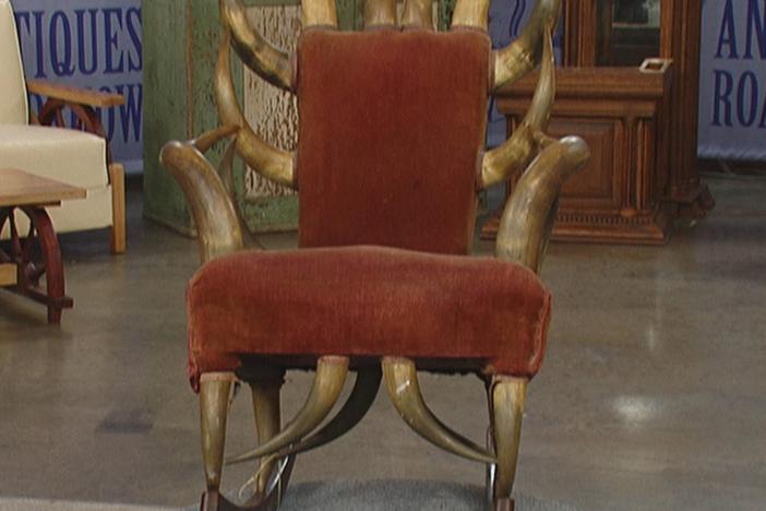 Appraisal: Texas Longhorn Rocking Chair, from Vintage St. Louis.
