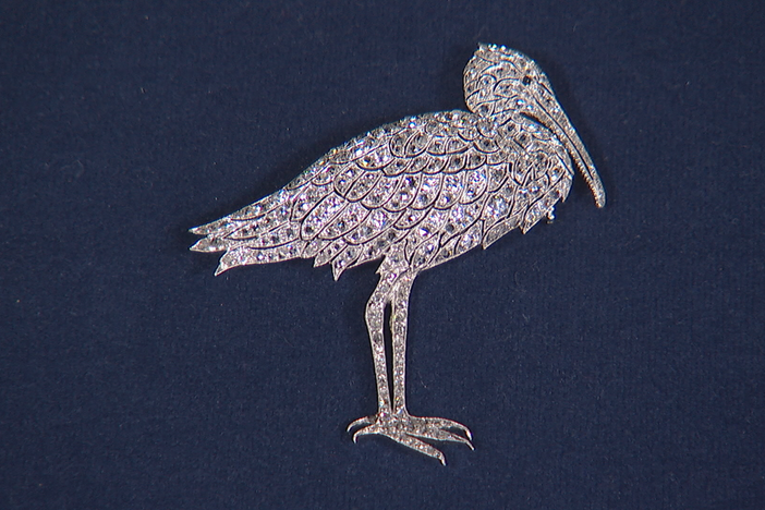 Appraisal: French Platinum and Diamond Pin, ca. 1930, from Portland Hour 2