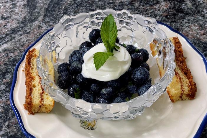 Another take on blueberries, lemon and mint from Jacques Pépin.