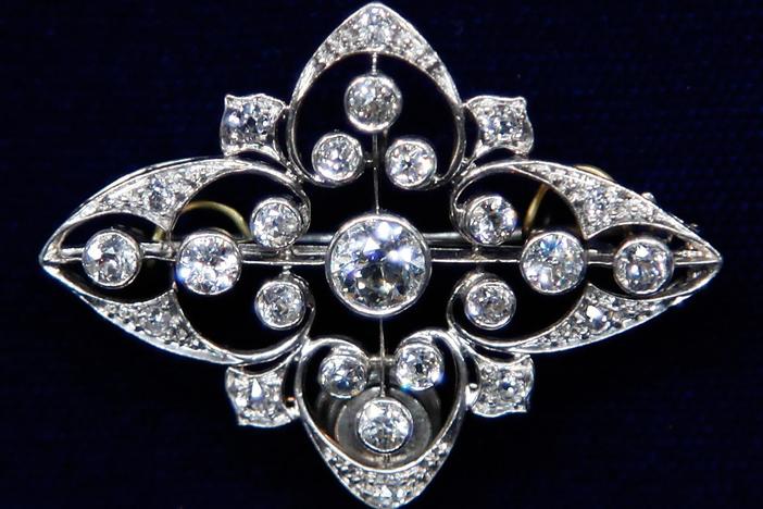 Appraisal: Edwardian Diamond Pin, ca. 1920, from Corpus Christi Hour 2.