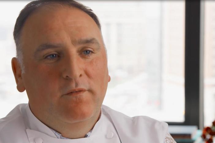 Chef and restaurateur José Andrés talks about his first encounter with Jacques Pépin.