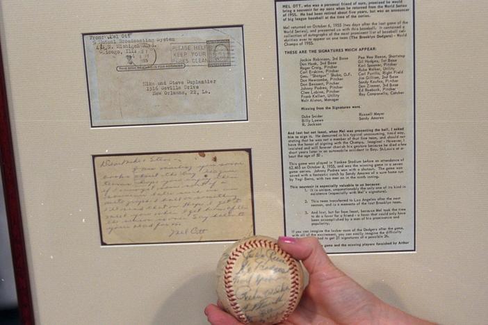 Appraisal: 1955 Brooklyn Dodgers World Series Ball, from Vintage New Orleans.