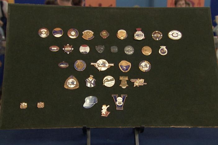 Appraisal: 20th-Century Professional Sports Pins, from Junk in the Trunk 5, Hour 1.