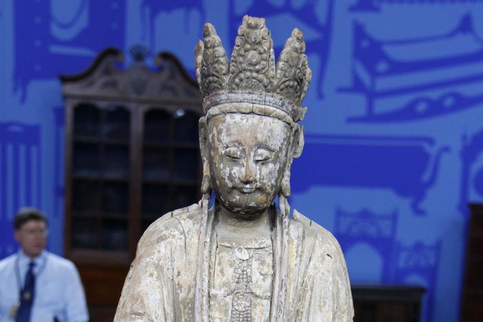Appraisal: Chinese Wooden Guanyin Figure, 1200 - 1500, from Celebrating Asian-Pacific Heri
