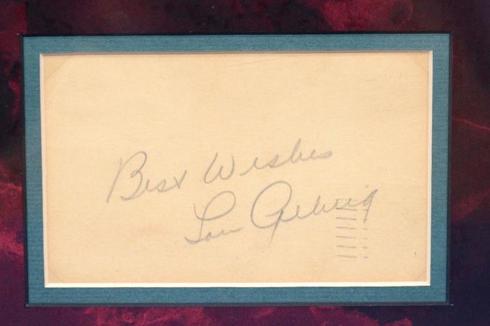 Appraisal: 1936 Lou Gehrig Autograph, from Little Rock Hr 1.