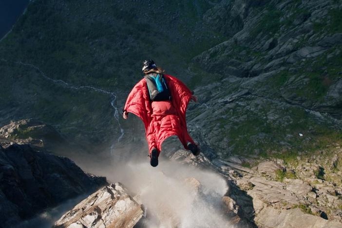 Hege Ringard embraces her viking spirit by base jumping in a wingsuit off fjords.