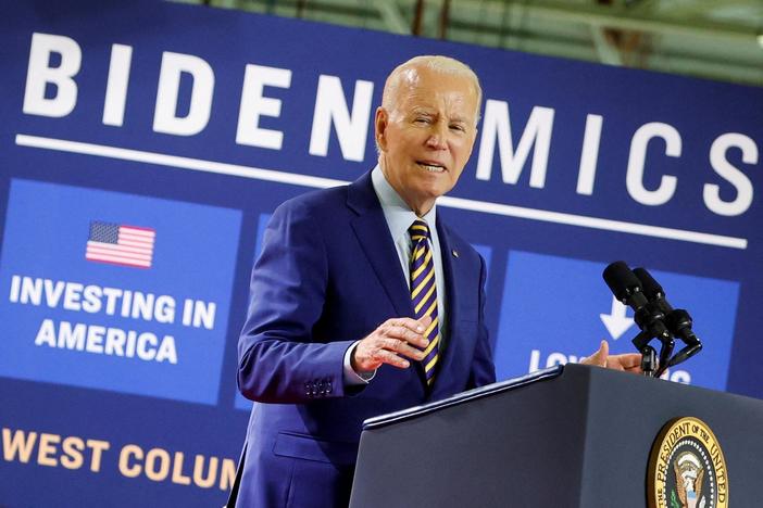 Biden touts economic policies on campaign trail as Trump and DeSantis feud again