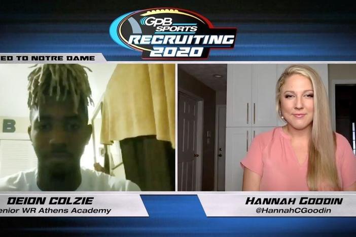 GPB’s Hannah Goodin interviews Athens Academy WR Deion Colzie about his recruiting process
