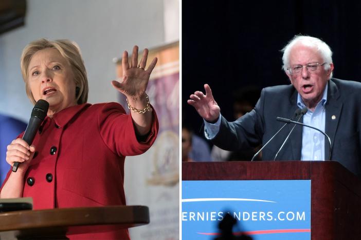 Hillary Clinton and Bernie Sanders continuing to fight for the Democratic nomination. 