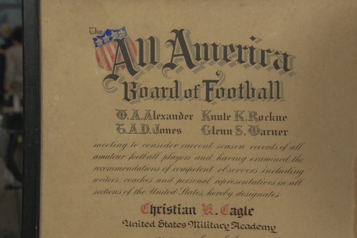 Appraisal: 1929 Red Cagle All-American Certificate in New Orleans, LA