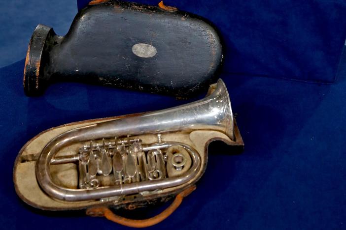 Appraisal: 1861 E.G. Wright Silver Cornet with Letter, from Kansas City Hour 2.