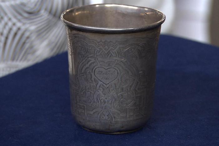 Appraisal: Russian Engraved Silver Beaker, ca. 1860, from Junk in the Trunk 5, Hour 2.