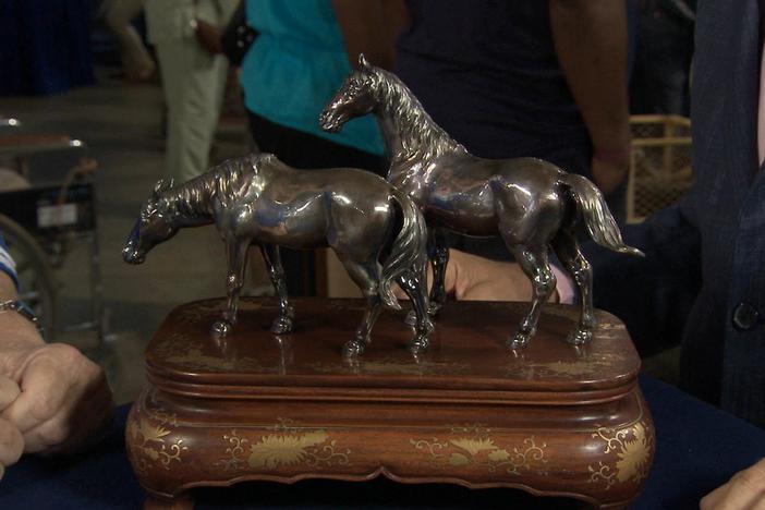 Appraisal: Early 20th-Century Japanese Silver Horses, from Little Rock Hr 2.