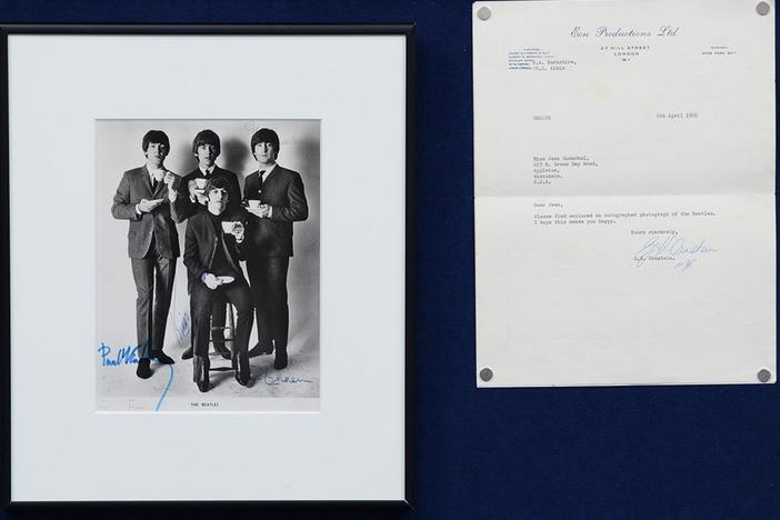 Appraisal: 1965 Beatles-Signed Photo with Letter, from Albuquerqu, Hour 3.