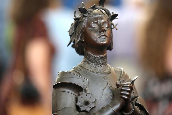 Appraisal: Antonin Mercié "Joan of Arc" Bronze, ca. 1900, in New Orleans Hour 1.