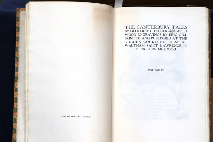 Appraisal: 1929-1931 Golden Cockerel Press "The Canterbury Tales", in Harrisburg Hour 1.