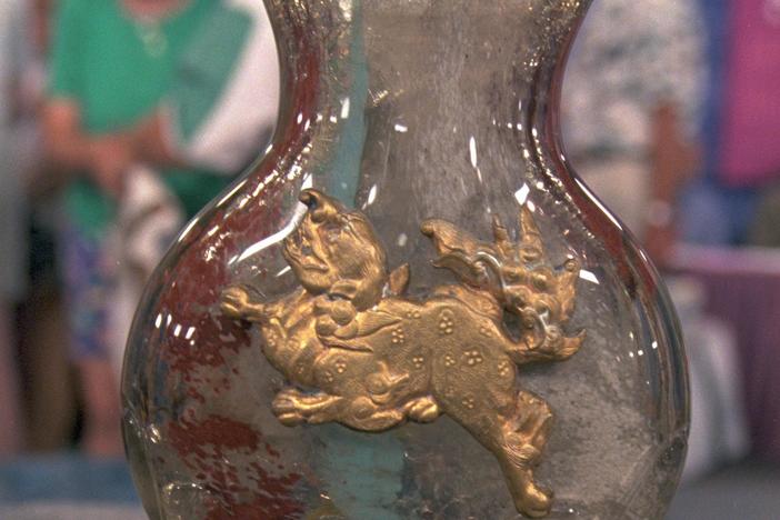 Appraisal: Ernest Léveillé Glass Vase, ca. 1890, from Vintage Miami.