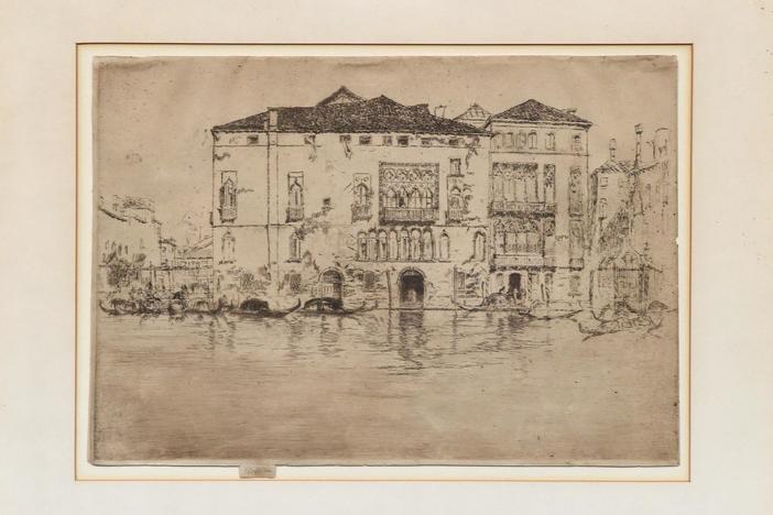 Appraisal: 1879 James A.M. Whistler "The Palaces" Etching, from Charleston Hr 3.