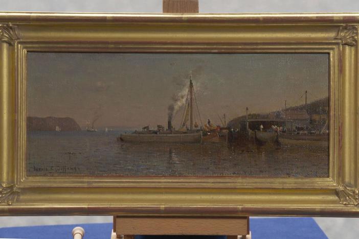 Appraisal: Louis Comfort Tiffany Oil Painting, ca. 1870