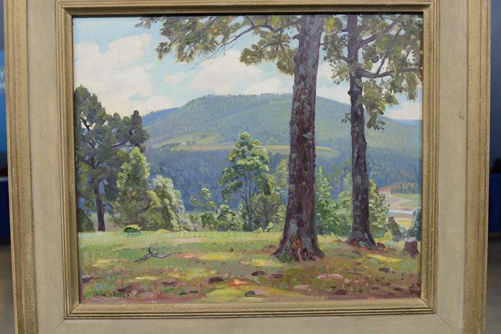 Appraisal: Olin Travis Ozark Hilltop Painting, ca. 1947, from Little Rock Hr 1