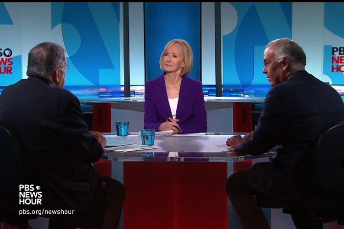 Mark Shields and David Brooks join Judy Woodruff to discuss the week’s news.
