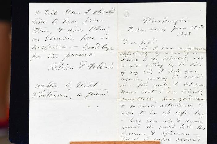 Appraisal: Walt Whitman Civil War Letter, from Chicago, Hour 2.
