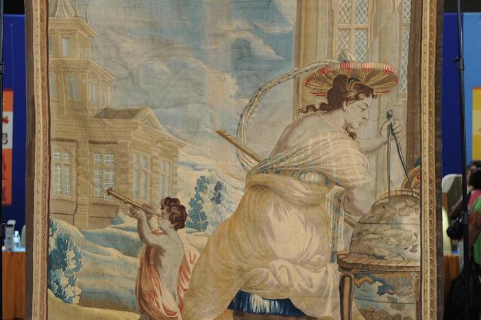 Appraisal: Belgian Allegorical Tapestry, ca. 1660, from Birmingham, Hour 1.