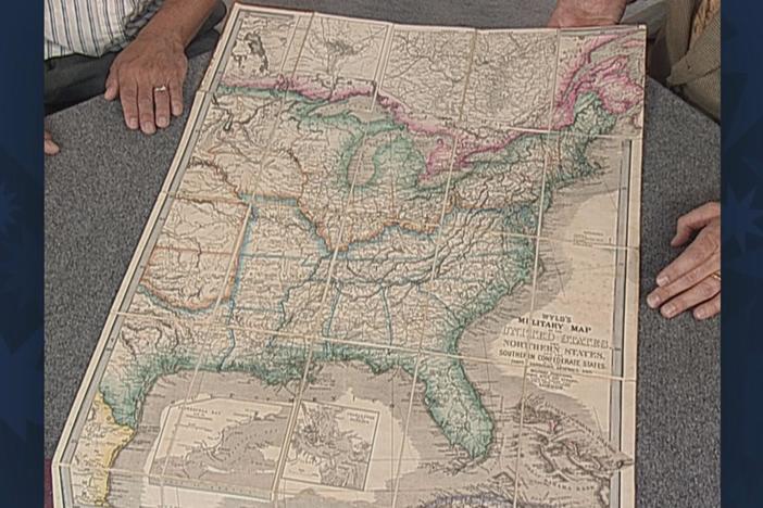Appraisal: 1861 Wyld's Military Map of the U.S., from Vintage Charleston.