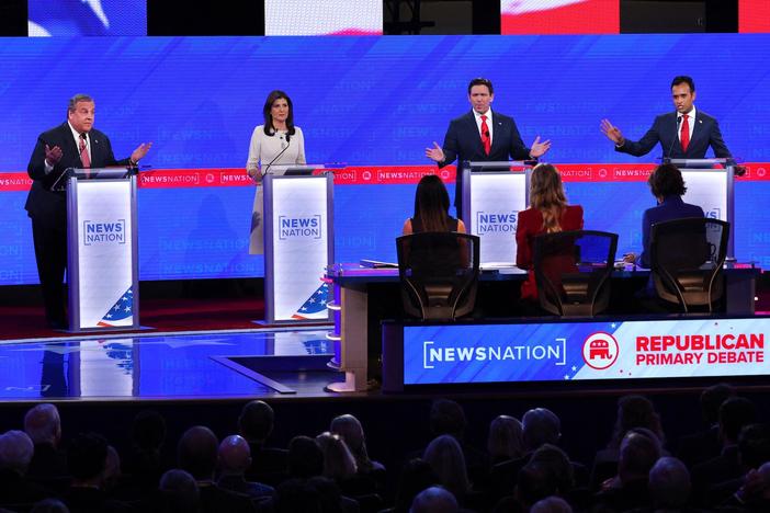 GOP candidates focus attacks on each other as Trump skips another debate