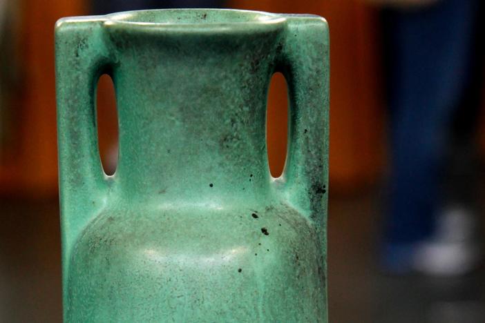 Appraisal: Teco Pottery Buttressed Vase, ca. 1905, from Boston Hour 1.