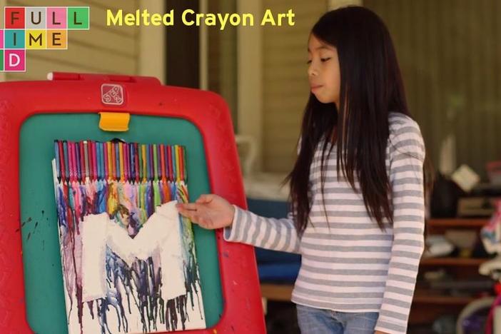 Recycle old crayons into beautiful art!