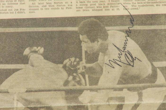 Web Appraisal: 1974 Muhammad Ali Signed Newspaper, from Bismarck, ND.
