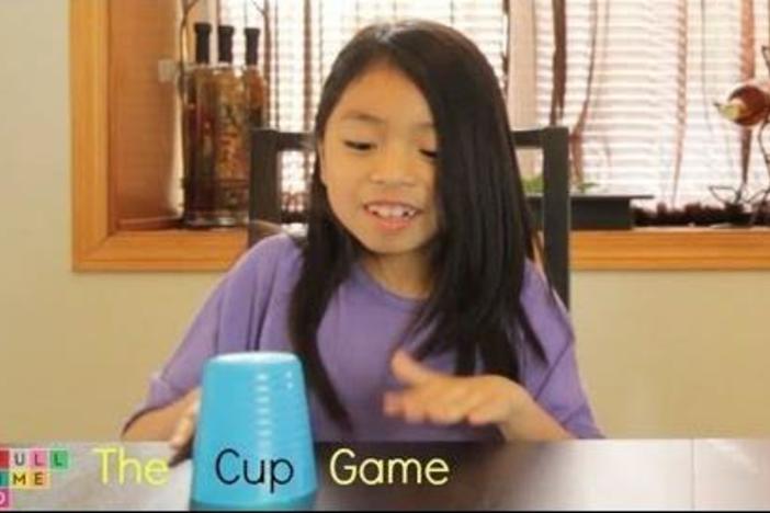 Learn the popular cup game with Full-Time Kid, Mya!