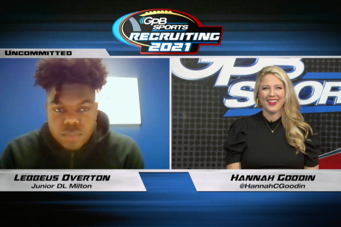 GPB’s Hannah Goodin talks to Milton DL LT Overton about his recruiting process.