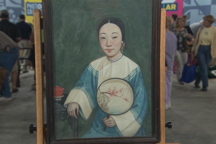 Appraisal: Chinese- export Gouache, ca. 1910, from Junk in the Trunk 8.