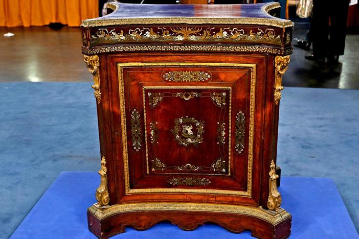 Appraisal: Napoleon III Rosewood Cabinet, ca. 1860, from Anaheim Hour 3.
