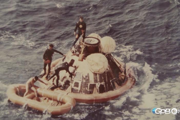 John Wolfram, recalls the day he swam Apollo 11 to safety after its return from space.